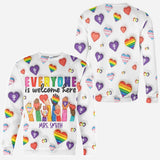 Everyone Is Welcome Here - Personalized Teacher All Over Shirt