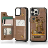 Name Initial Alphabet - Personalized Luxury Wallet Phone Case