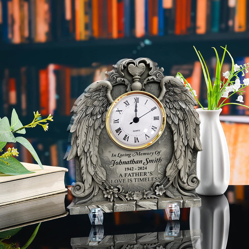A Father's/ Mother's/... Love Is Timeless - Personalized Memorial Acrylic Clock Plaque