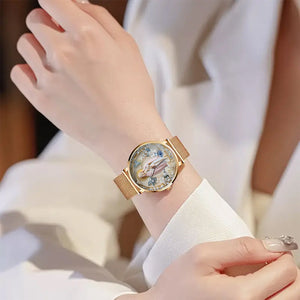 Foi éternelle - Montre-bracelet chrétienne personnalisée pour femme 