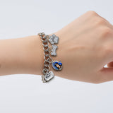 Puppy/ Kitty Makes Heart Hands - Personalized Dog Bracelet With Charms