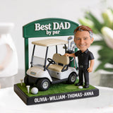 Best Dad By Par, Best Grandpa By Par - Personalized Golf Custom Shaped Acrylic Plaque