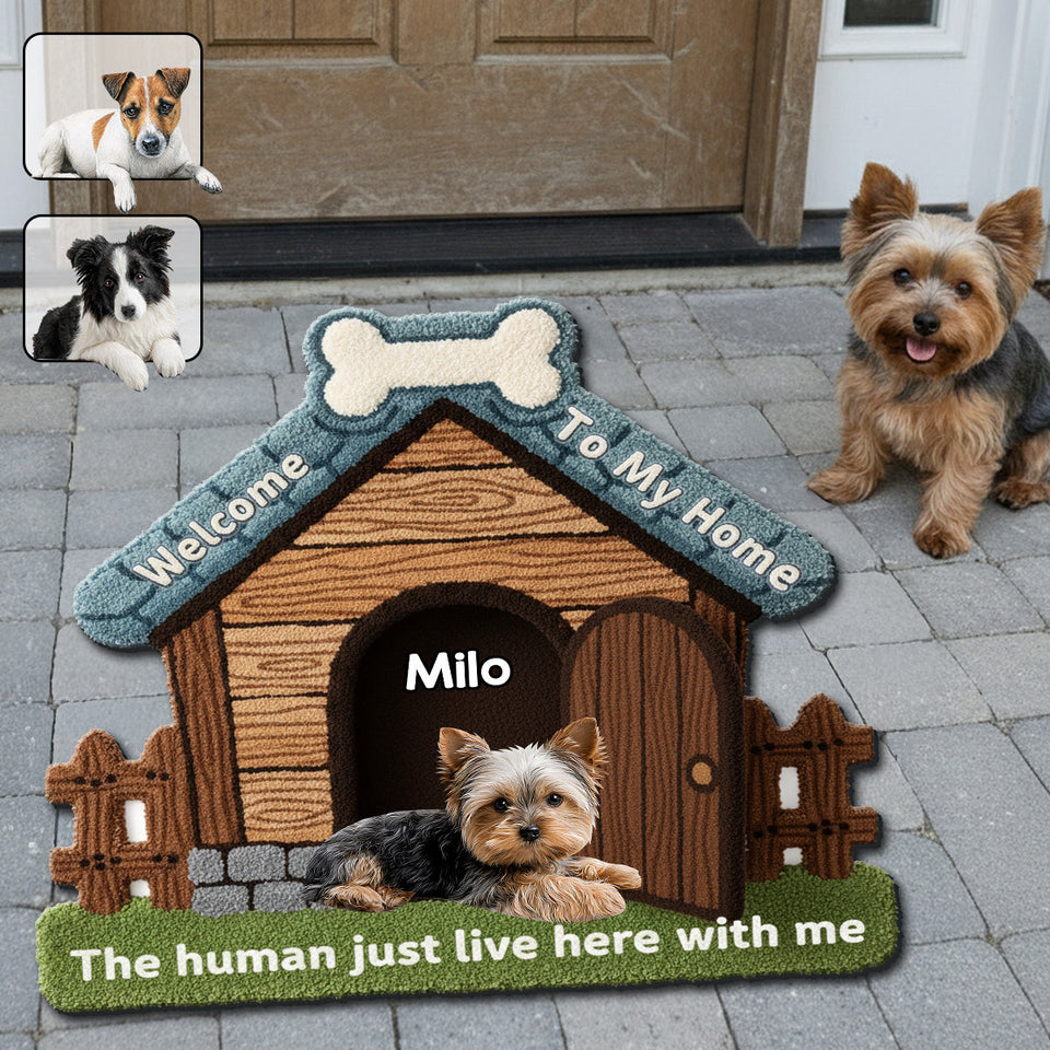 Welcome To My Home - Personalized Dog Non-Slip Tufted Rug