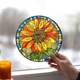 Grandma / Mom Sunflower - Personalized Grandma Window Hanging Suncatcher Ornament