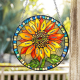 Grandma / Mom Sunflower - Personalized Grandma Window Hanging Suncatcher Ornament