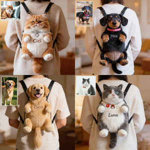 Always By My Side Plush Backpack - Personalized Dog Plush Backpack