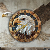 Love Bald Eagle - Personalized Bald Eagle Wall Clock