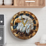 Love Bald Eagle - Personalized Bald Eagle Wall Clock