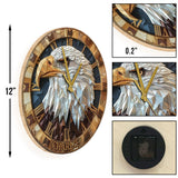 Love Bald Eagle - Personalized Bald Eagle Wall Clock