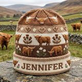 Farm Life - Personalized Highland Cow Beanie Hat