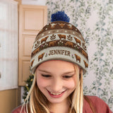 Farm Life - Personalized Highland Cow Beanie Hat