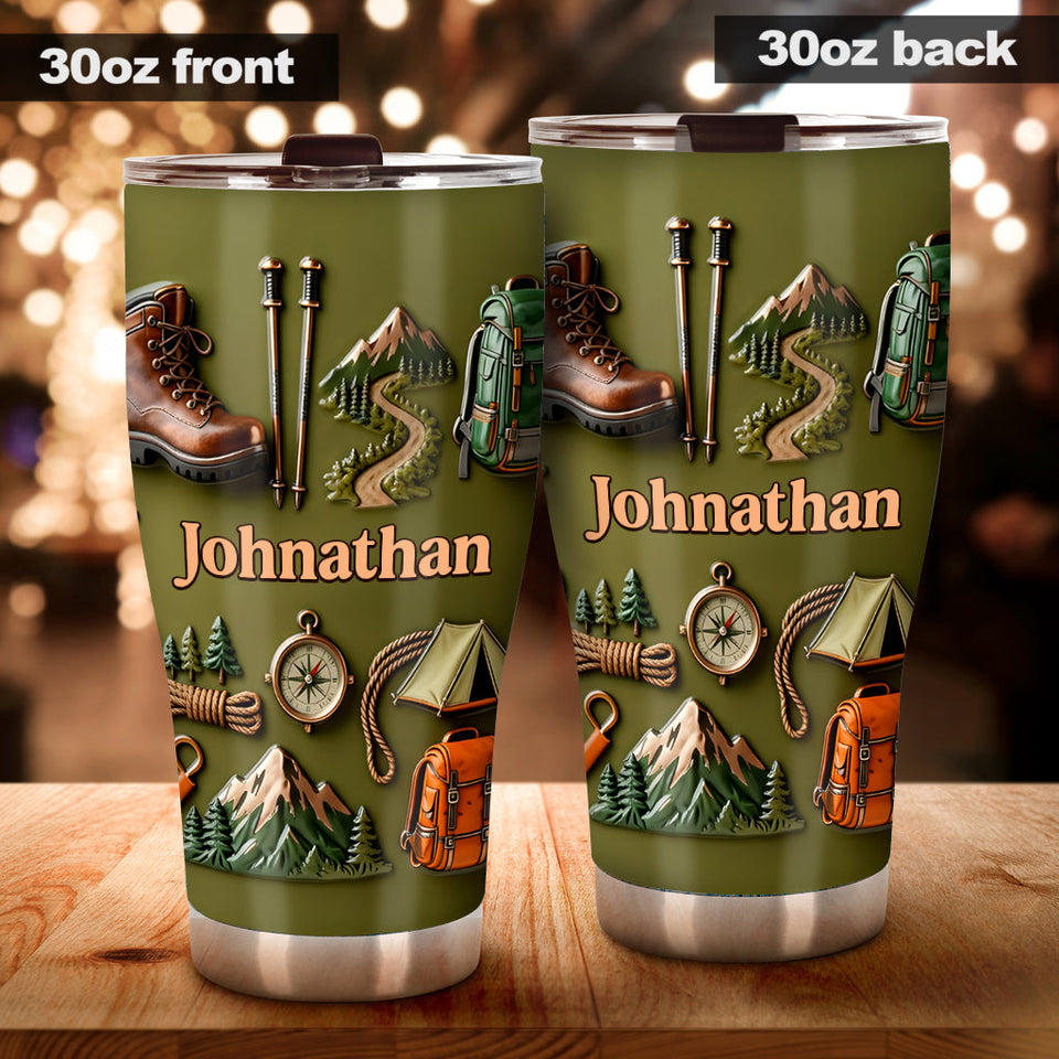 Hiking Makes Me Happy - Personalized Hiking Tumbler