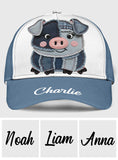 Cute Pig Denim Fabric Patches - Personalized Pig Lover Classic Cap