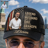 Legend Husband Dad Grandpa - Personalized Grandpa Classic Cap