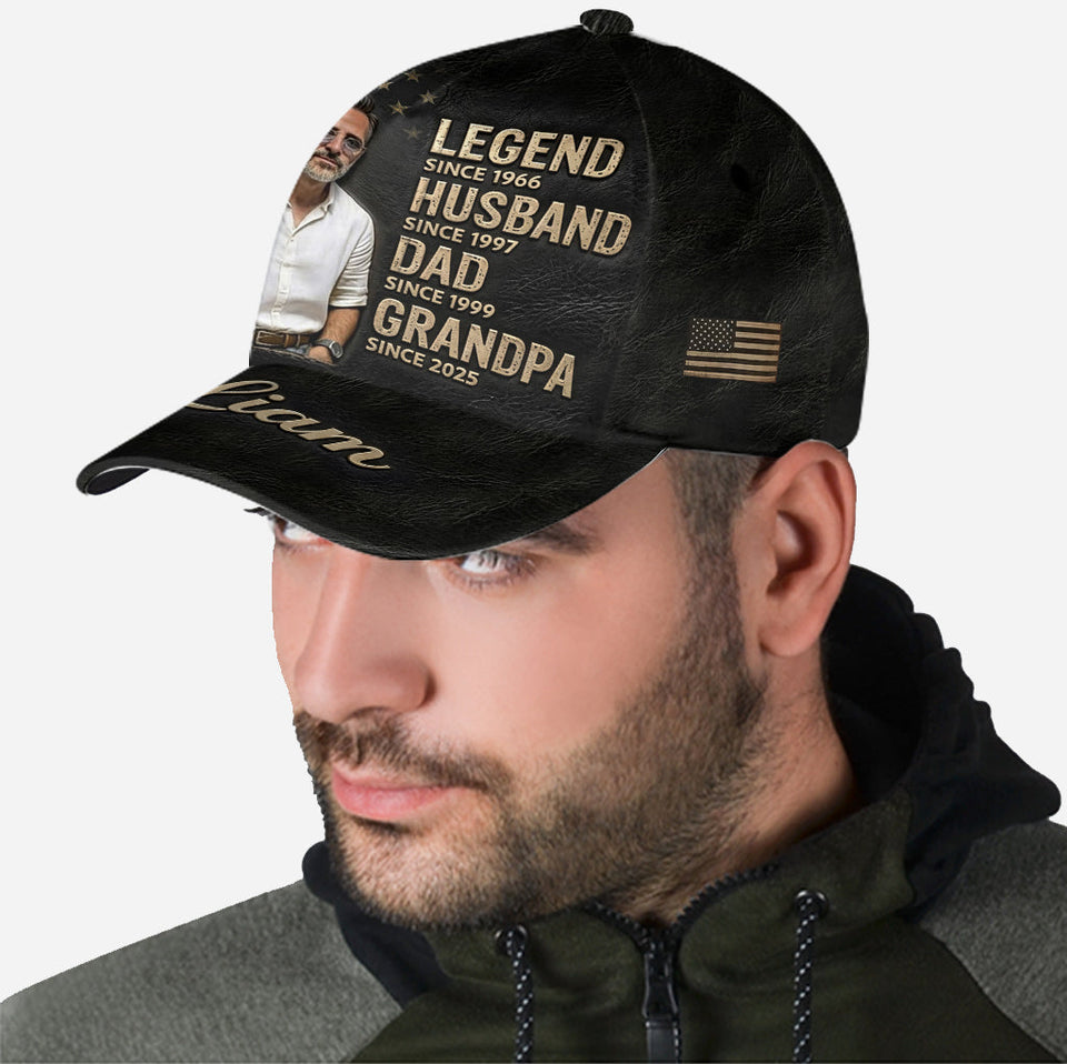 Legend Husband Dad Grandpa - Personalized Grandpa Classic Cap