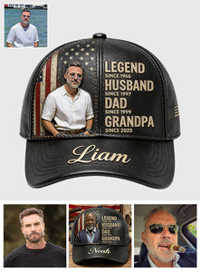 Legend Husband Dad Grandpa - Personalized Grandpa Classic Cap