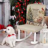 Christmas In Heaven Cardinal - Personalized Memorial Chair Cover Set