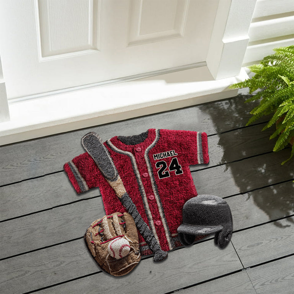 Baseball Life - Personalized Baseball Non-Slip Tufted Rug