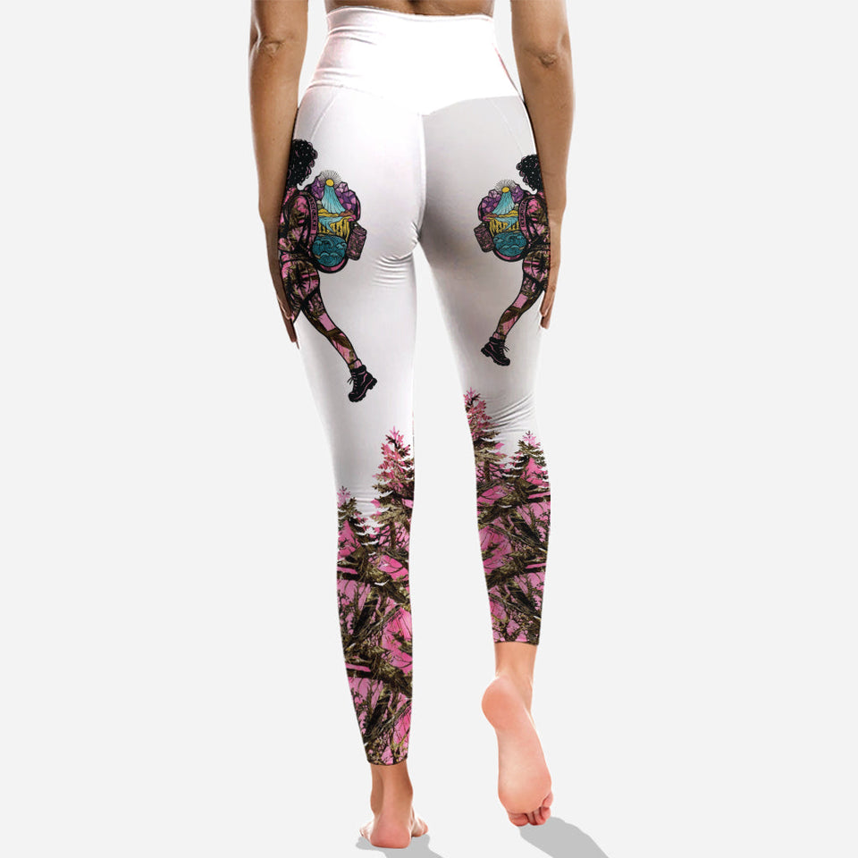 Hiking Girl - Personalized Hiking Hollow Tank Top and Leggings