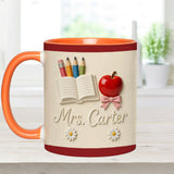 Teacher Gifts - Personalized Teacher Accent Mug