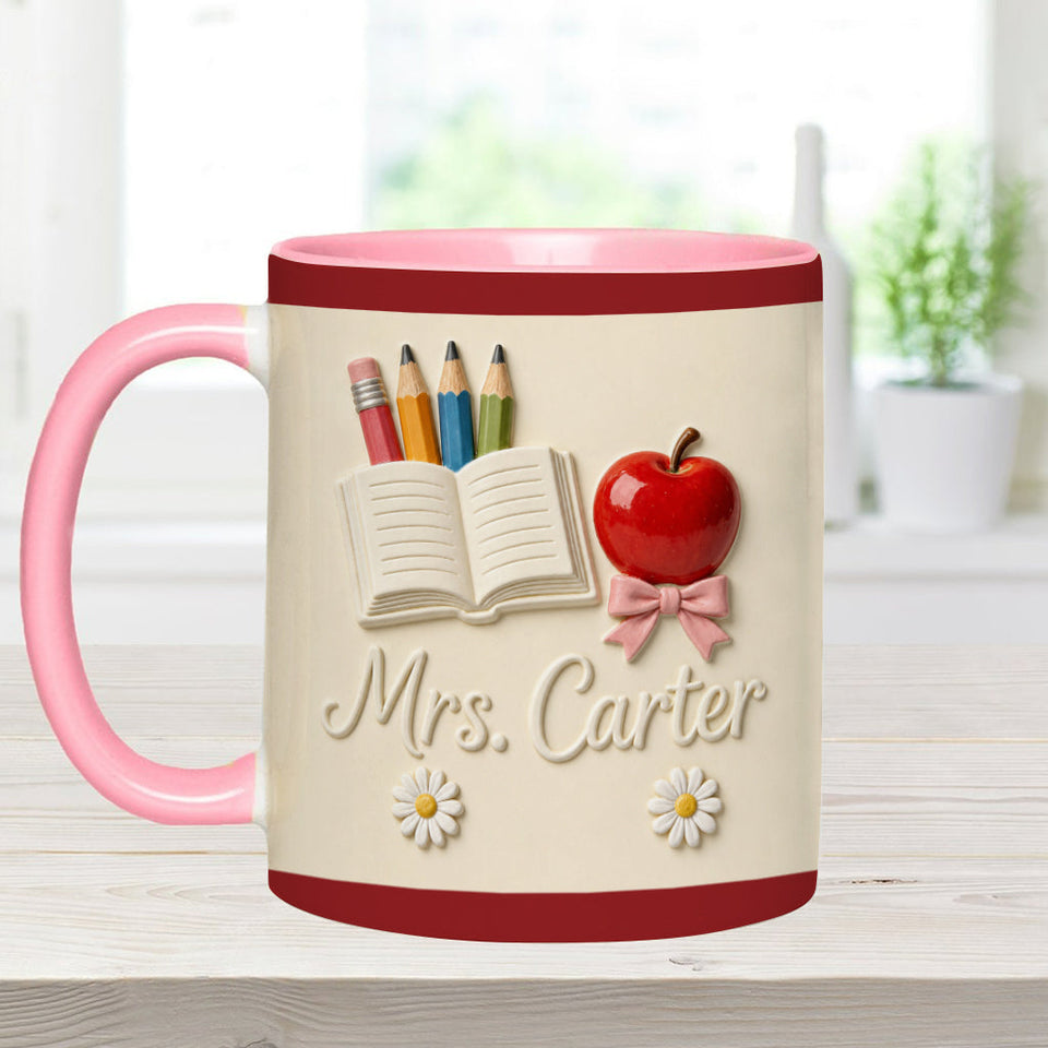 Teacher Gifts - Personalized Teacher Accent Mug