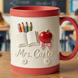 Teacher Gifts - Personalized Teacher Accent Mug