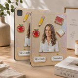 Best Teacher Ever - Personalized Teacher Tablet Cover With Pen Slot