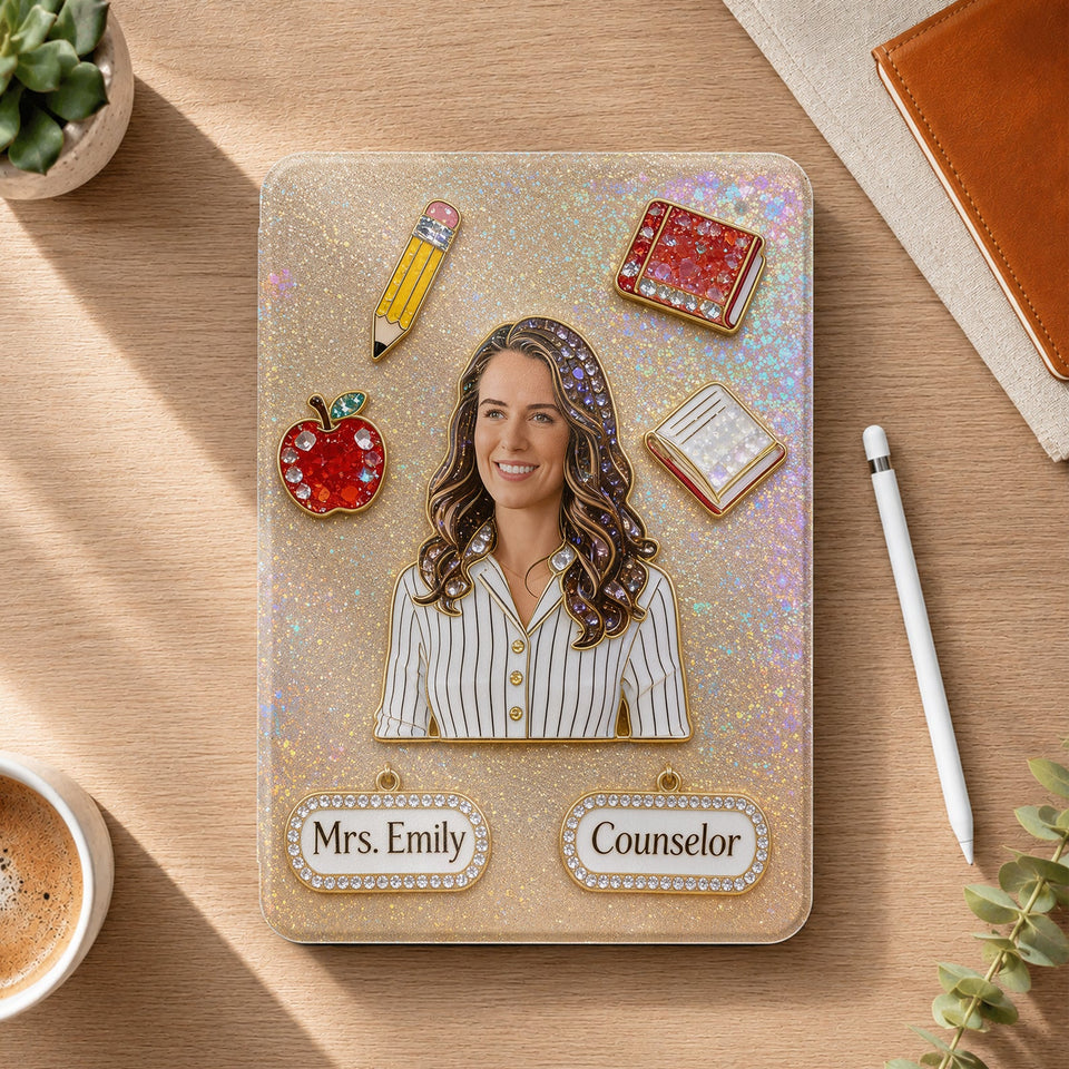 Best Teacher Ever - Personalized Teacher Tablet Cover With Pen Slot