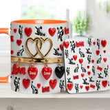 Funny Gift For Couple - Personalized Couple Accent Mug & Coaster