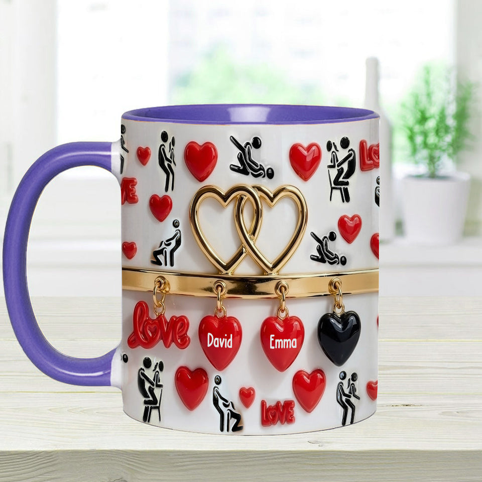 Funny Gift For Couple - Personalized Couple Accent Mug & Coaster