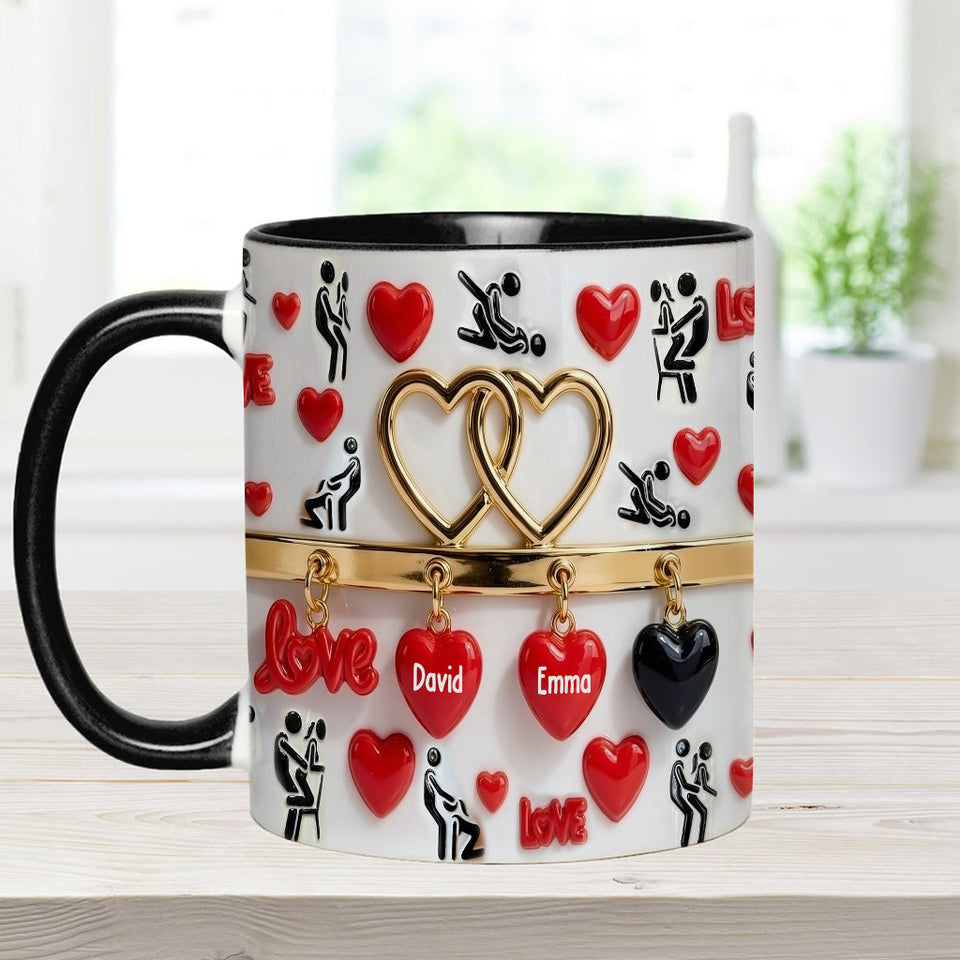Funny Gift For Couple - Personalized Couple Accent Mug & Coaster