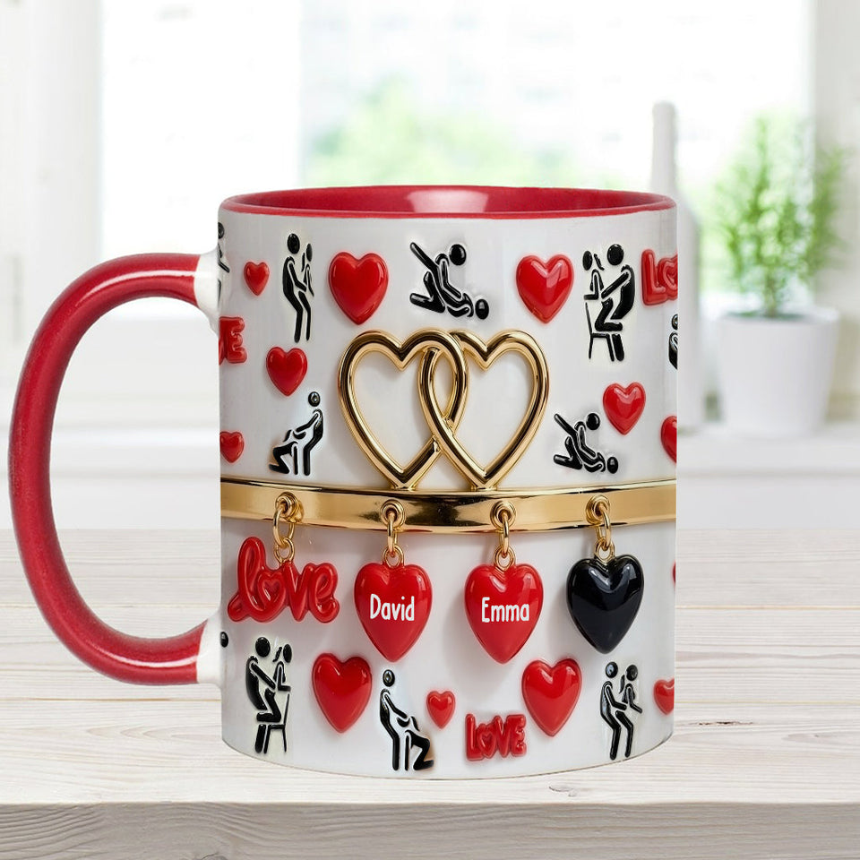Funny Gift For Couple - Personalized Couple Accent Mug & Coaster
