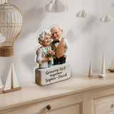 I Love You - Personalized Couple Custom Shaped Wood Plaque