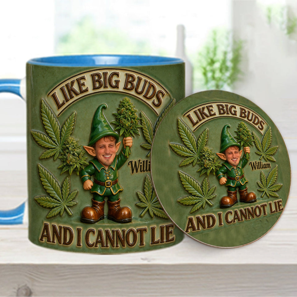 I Like Big Buds - Personalized Weed Accent Mug & Coaster