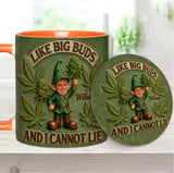 I Like Big Buds - Personalized Weed Accent Mug & Coaster