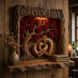 Forever Love - Personalized Couple Wooden Floating Shelf