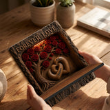 Forever Love - Personalized Couple Wooden Floating Shelf