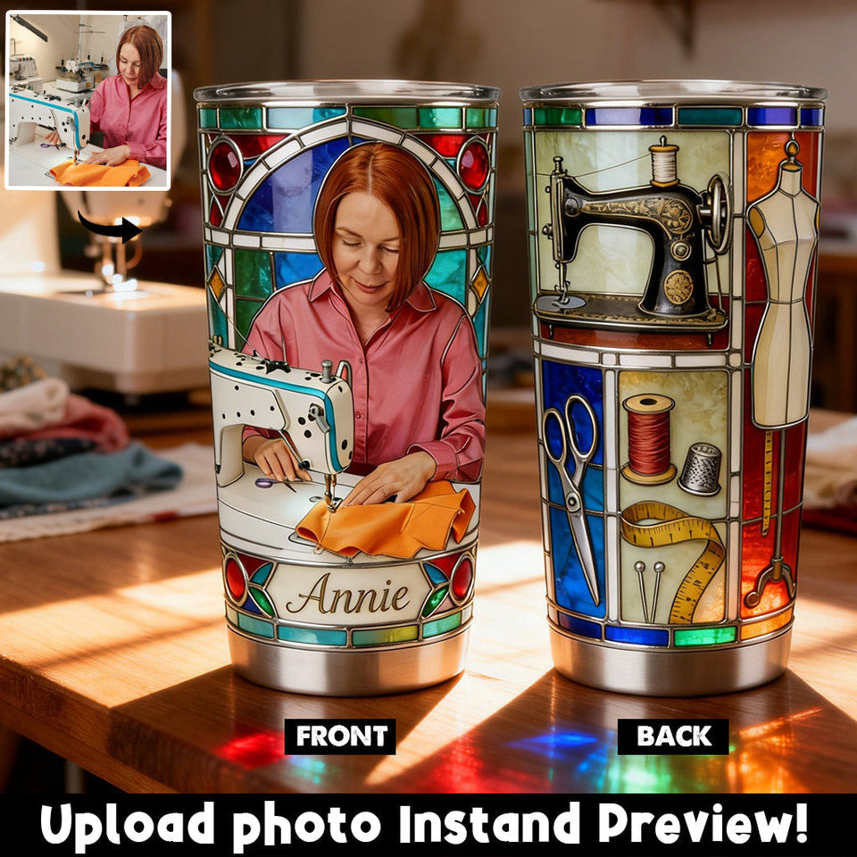 Custom From Any Photo - Personalized Sewing Tumbler
