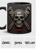 Cool Skeleton Plumber Gift - Personalized Plumber Accent Mug