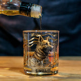Love My Dog - Personalized German Shepherd Dog Whiskey Glass