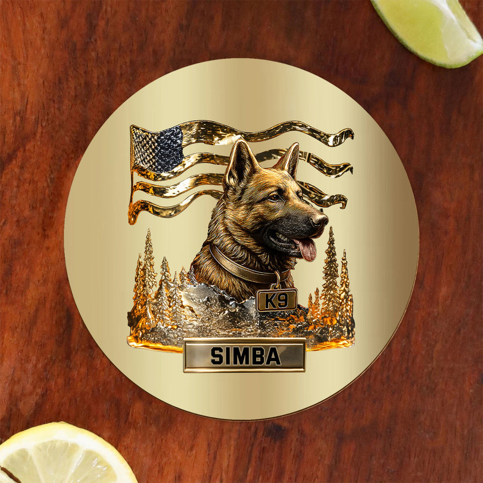 Love My Dog - Personalized German Shepherd Dog Whiskey Glass
