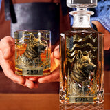 Love My Dog - Personalized German Shepherd Dog Whiskey Glass