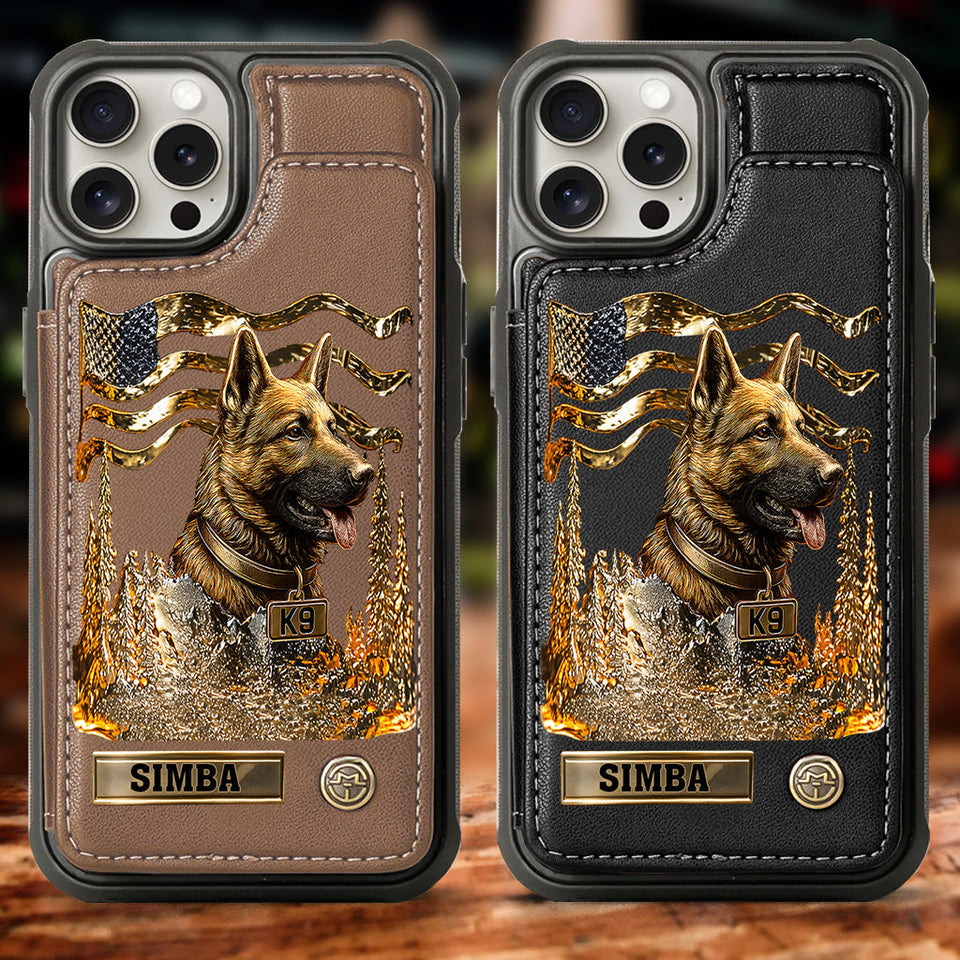 Love My Dog - Personalized German Shepherd Dog Wallet Phone Case