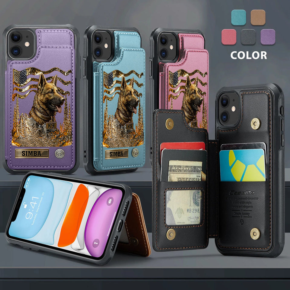 Love My Dog - Personalized German Shepherd Dog Wallet Phone Case