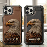 Majestic Eagle - Personalized Bald Eagle Wallet Phone Case