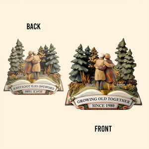 Growing Old Together - Personalized Couple Custom Shaped Acrylic Plaque
