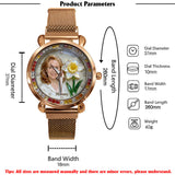 Custom Any Photo & Birthmonth Flower - Personalized Self Love Women Hand Watch