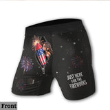 Just Here For The Fireworks - Personalized Spicy Couple Men’s Boxer Briefs