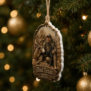 Gift for Hunters - Personalized Hunting Premium 3D Ornament