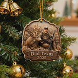 Gift for Hunters - Personalized Hunting Premium 3D Ornament